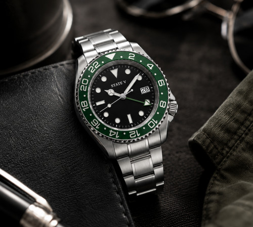 State men watch black - watch, dial