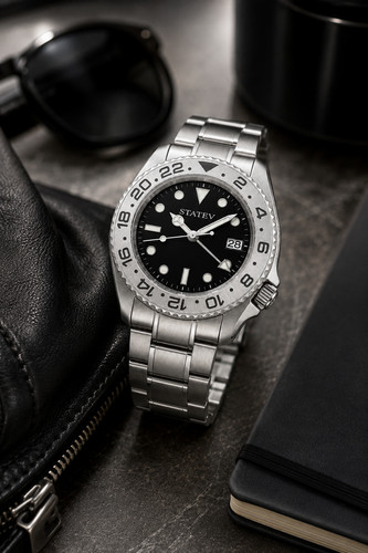 State men watch black dial - black,
