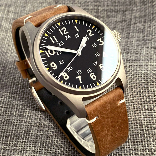 Tandorio 39mm titanium pilot - titanium,